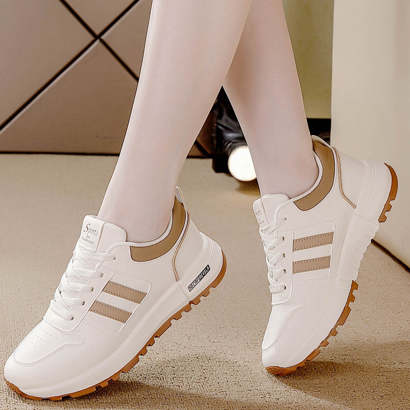 sports shoes for women ins leather all-match 2024 autumn new thick bottom lightweight non-slip popular cortez women 5115 details Picture