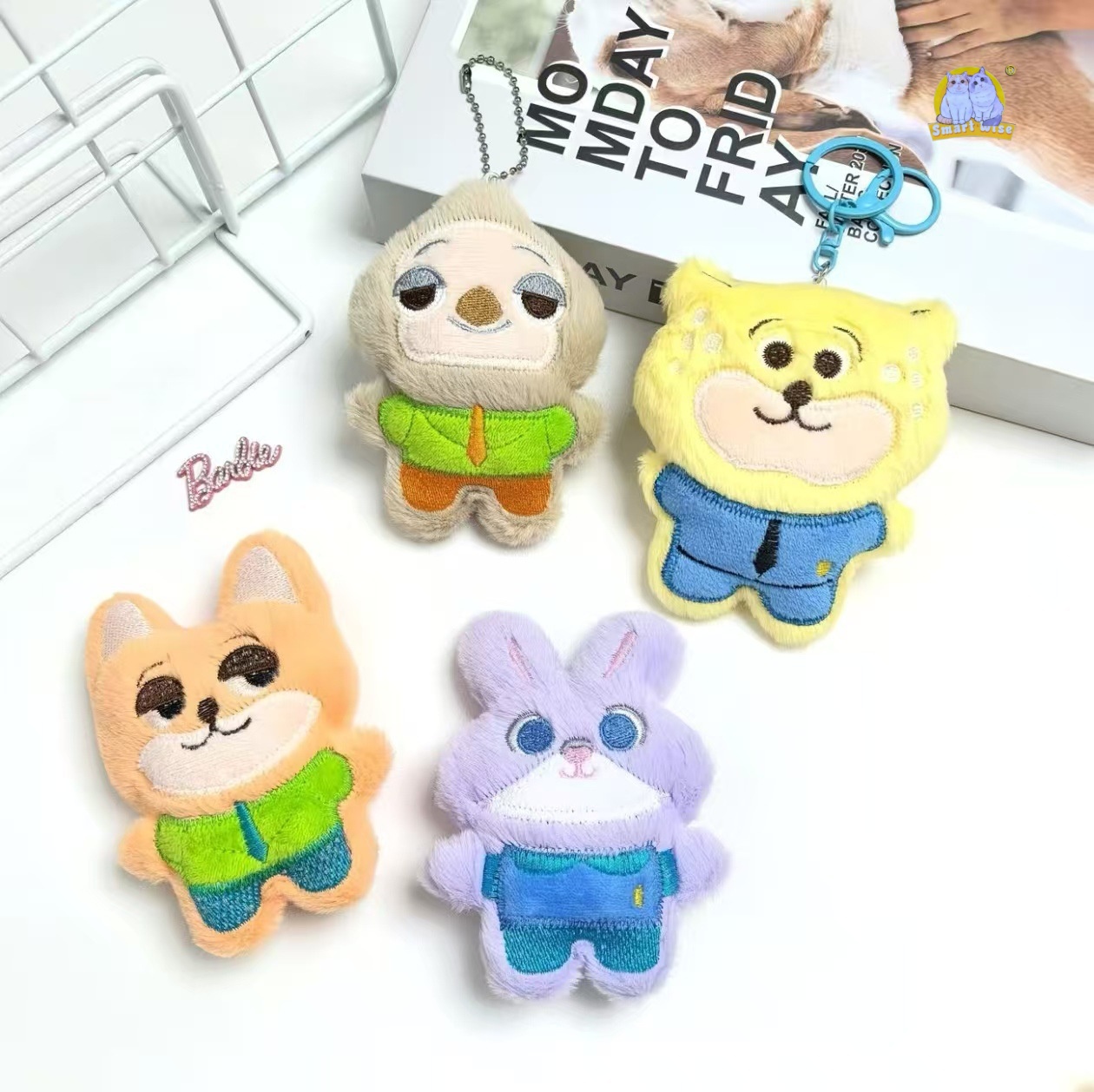 爆款可爱疯狂动物城毛绒挂件兔子尼克公仔钥匙扣服饰辅料配件