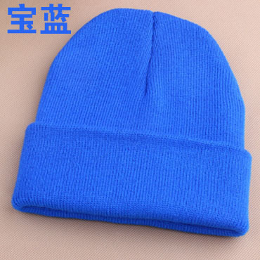 korean style autumn and winter classic men's and women's same fluorescent color knitted hat hat knitted hat gd hip hop woolen cap sleeve cap fashion details Picture