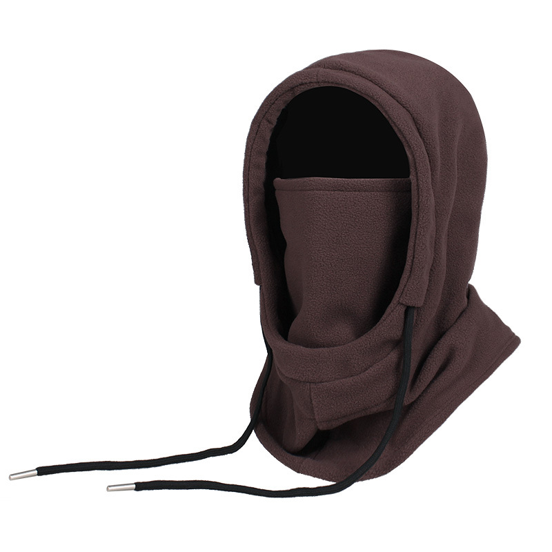 winter warm hat men's face protection face mask scarf wind-proof and cold protection one-piece fleece hood cycling skiing sleeve cap Item Picture
