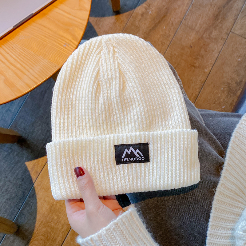 japanese fashion brand hat men's and women's wool hats autumn and winter knitted hat couple street thickened warm earflaps cap beanie hat Specification drawing