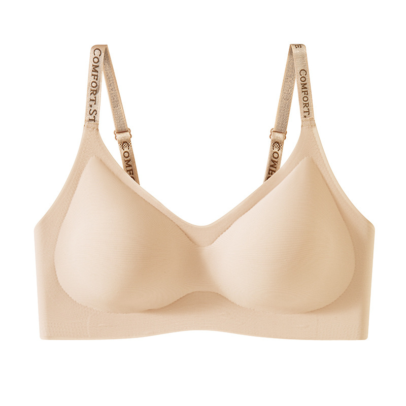 herbal initial color underwear english letter shoulder strap anti-gravity lifting female comfortable traceless ventilation gathering bra Specification drawing