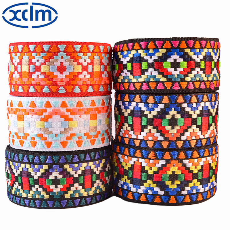 4.5cm Ethnic-style jacquard polyester woven tape, clothing accessories, bags, curtains, home textiles woven fabric tape