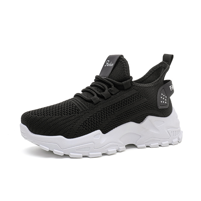 large size dad shoes flyknit mesh shoes women 2025 new four seasons women's shoes versatile thin breathable sneakers casual Item Picture