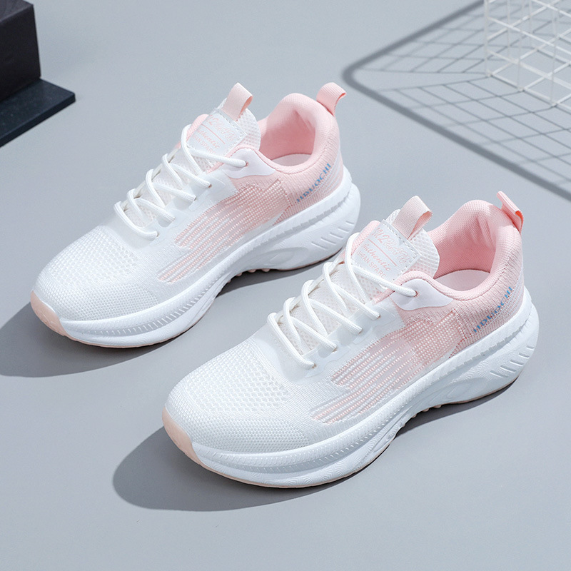 women's white shoes foreign trade wholesale platform trendy running shoes fashionable stylish outfit autumn breathable sneakers women's shoes details Picture