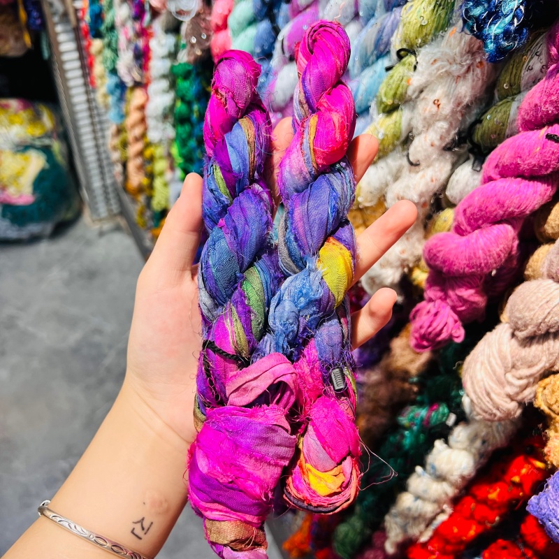 DIY imported new silk yarn, purely handcrafted. DIY accessories, accessories, decorative bags, necklaces, bracelets, circumference 3