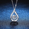 live hot zircon pendant female necklace 1 karat korean style smart water drop moissanite pendant factory wholesale Item Picture