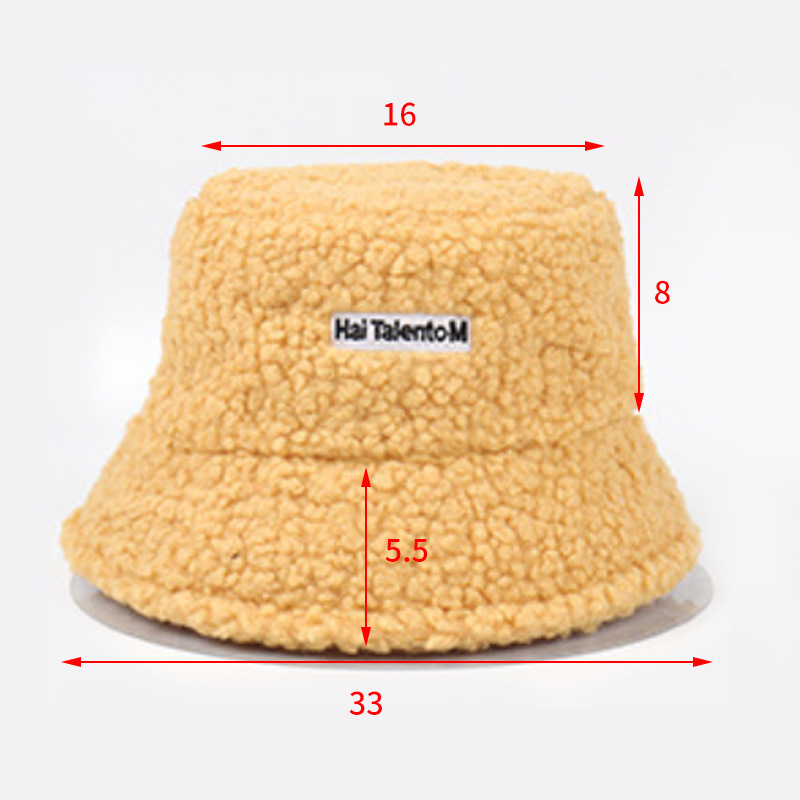 wholesale autumn and winter women's hat teddy plush fisherman hat fashionable korean all-match bucket hat warm internet famous hat details Picture