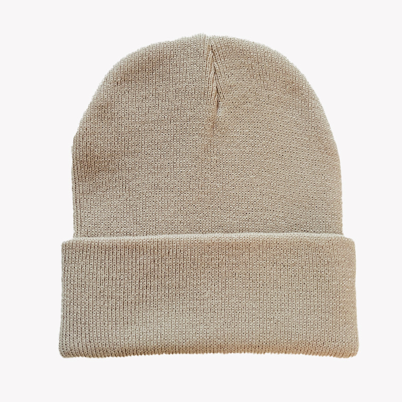 spot goods in black knitted hat men's and women's same style beanie hat big brim european and american adult fluorescent color woolen cap light board Application Scenario