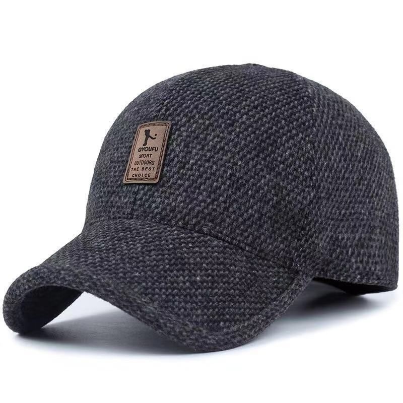 hat men's autumn and winter peaked cap ear protection woolen hat cold protection thickening warm outdoor middle-aged and elderly baseball cap cross-border Application Scenario