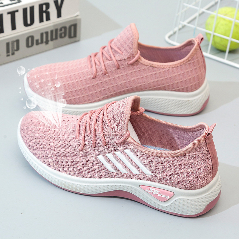 [wholesale collection] sports shoes women's casual sports shoes spring and summer soft bottom student shoes running shoes low top women's shoes full figure