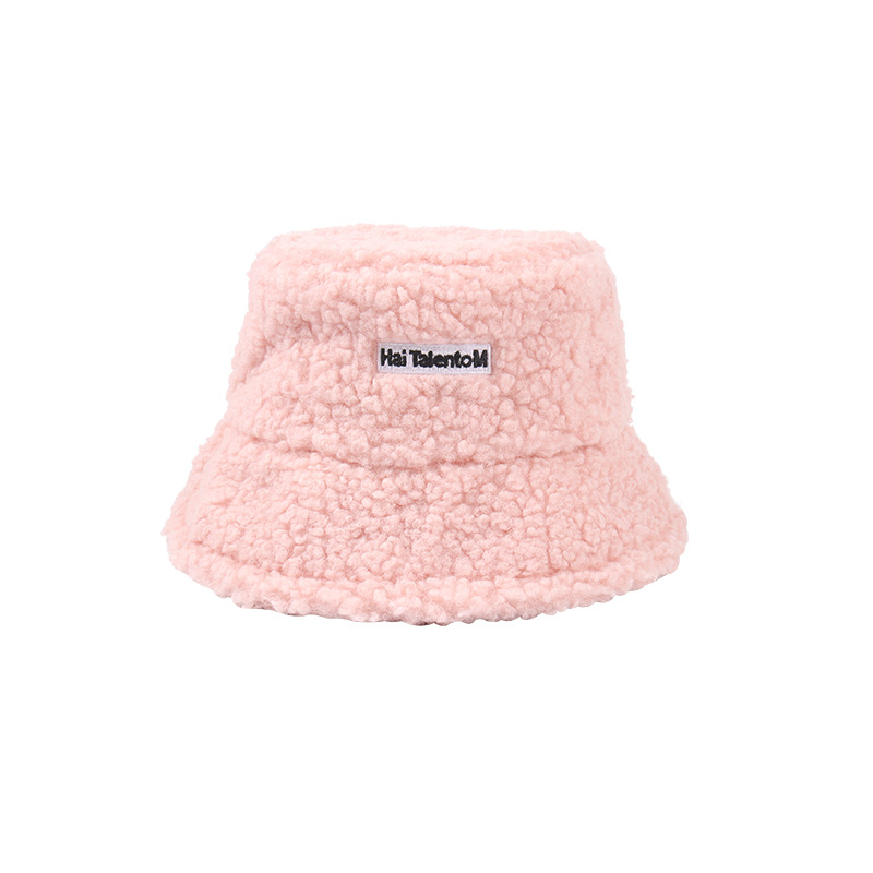 wholesale autumn and winter women's hat teddy plush fisherman hat fashionable korean all-match bucket hat warm internet famous hat Item Picture