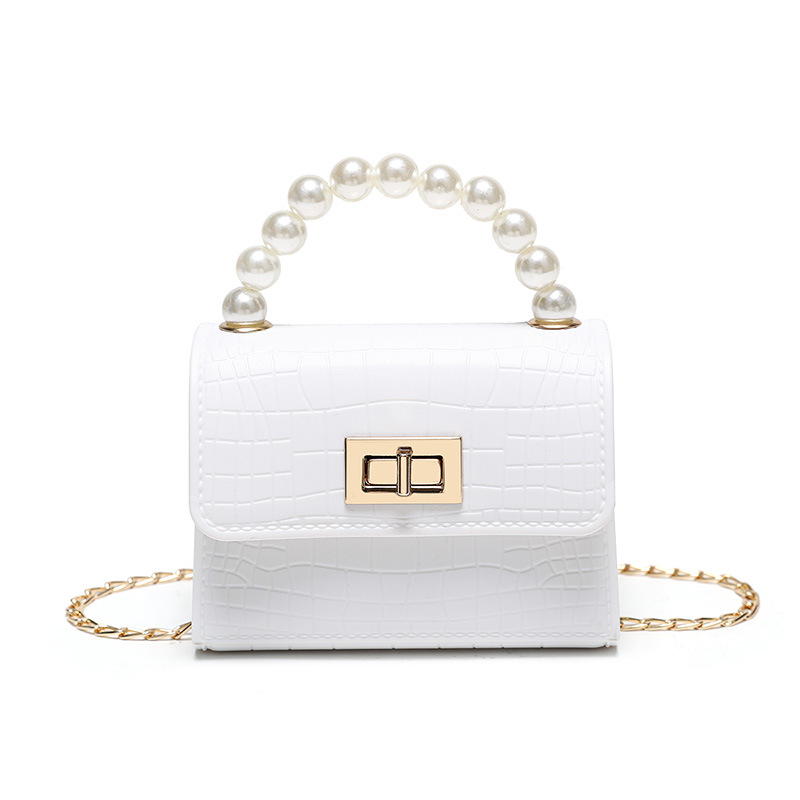 cross-border foreign trade crocodile pattern pearl hand gel bag women's shoulder bag crossbody bag bags mobile phone casual bag Item Picture