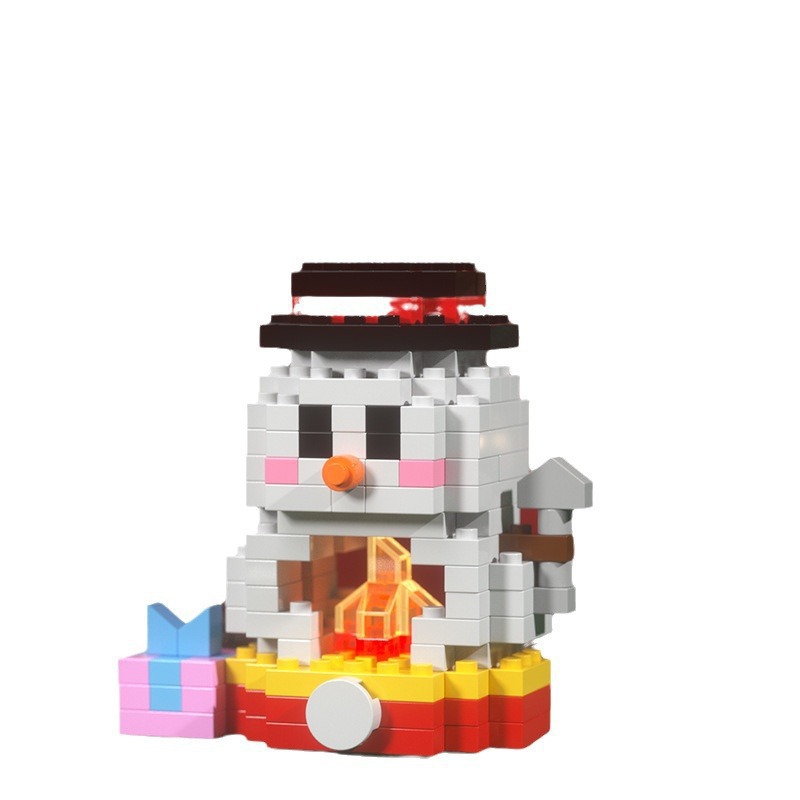 compatible with lego christmas tree elk santa claus model micro particle building blocks assembled educational toys wholesale delivery Item Picture