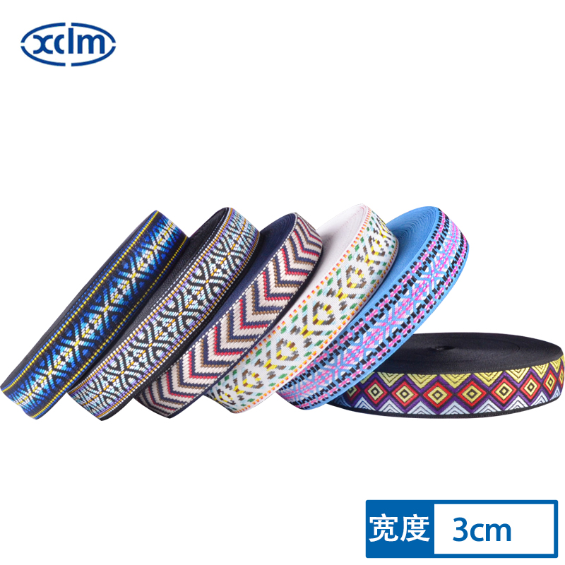 3cm new style of ethnic minority jacquard webbing embroidery clothing lace diy hand-wrapped decorative accessories fabric strip tape Application Scenario