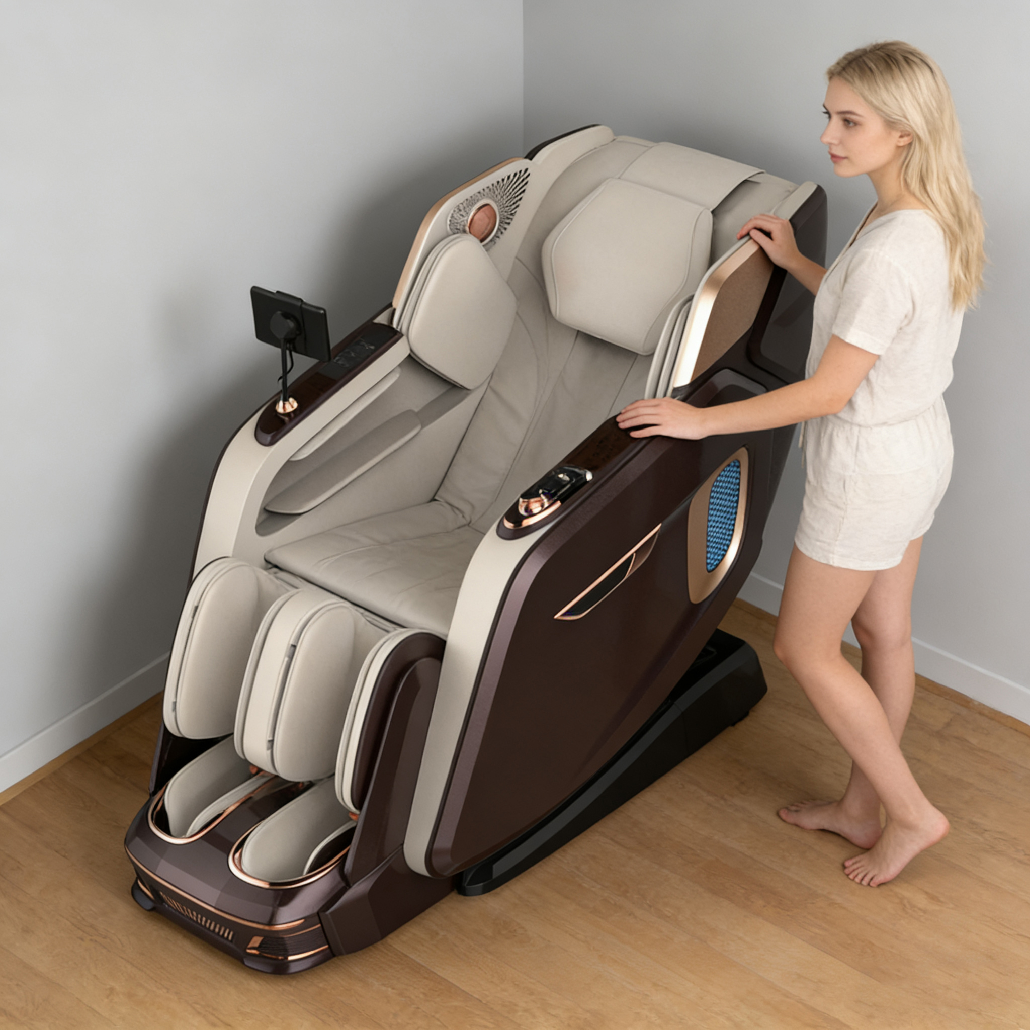 New Design Luxury Shiatsu Massage Chair Foot Spa Full Body