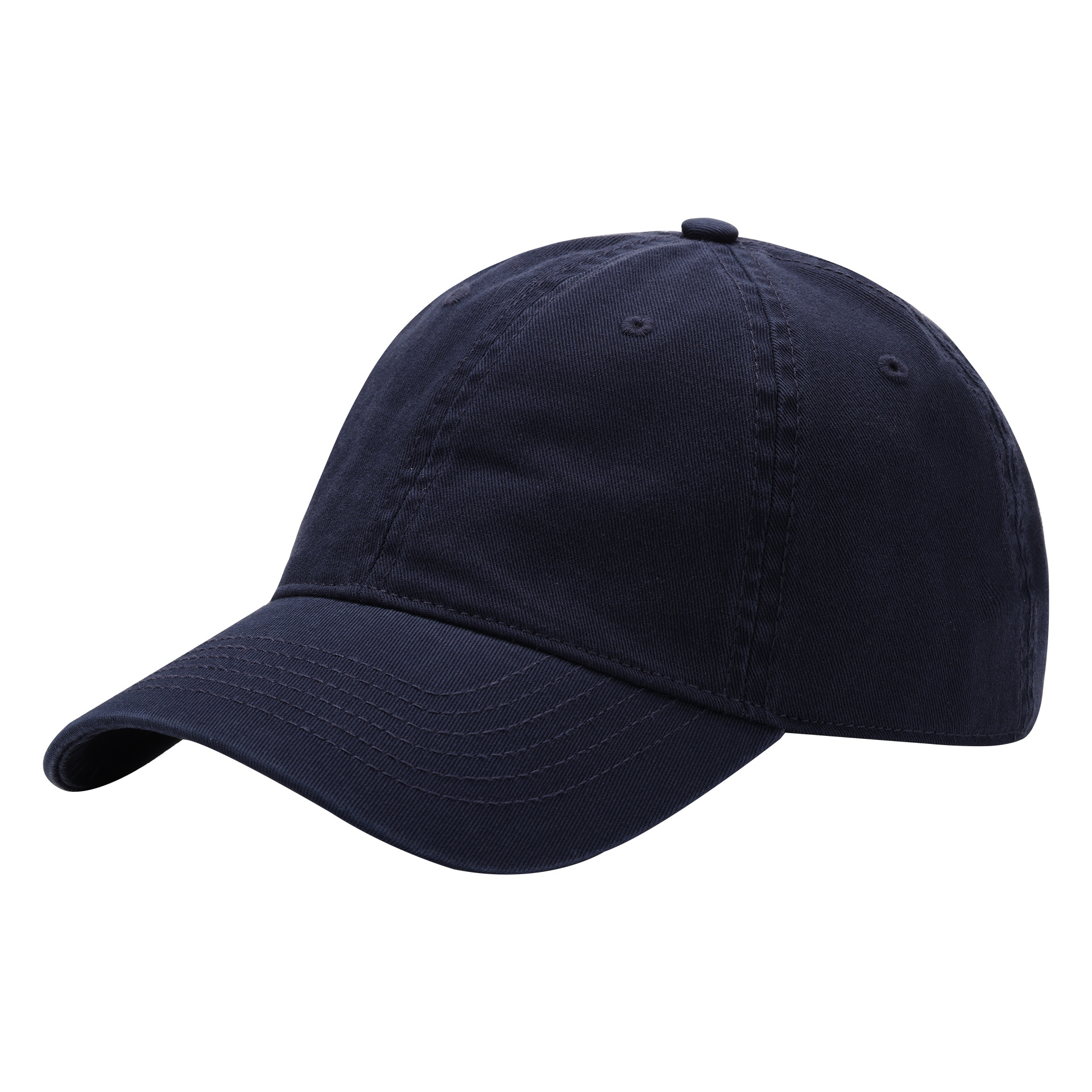 combed cotton baseball cap washed solid color soft peaked cap ins fashion brand simple all-match sun protection sun hat hat details Picture