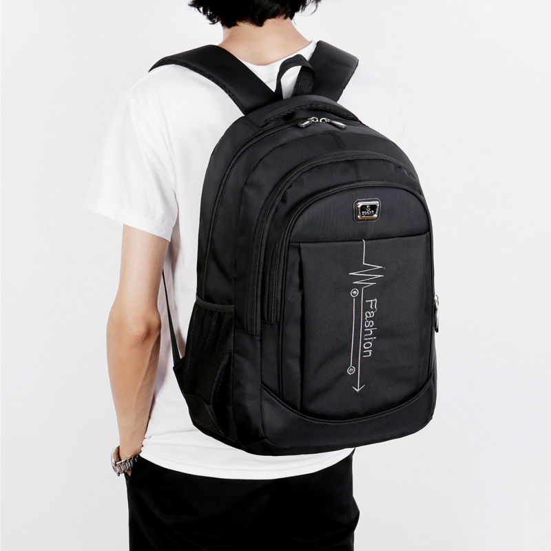 computer backpack men's backpack simple leisure travel bag nylon durable business large capacity college students bag details Picture