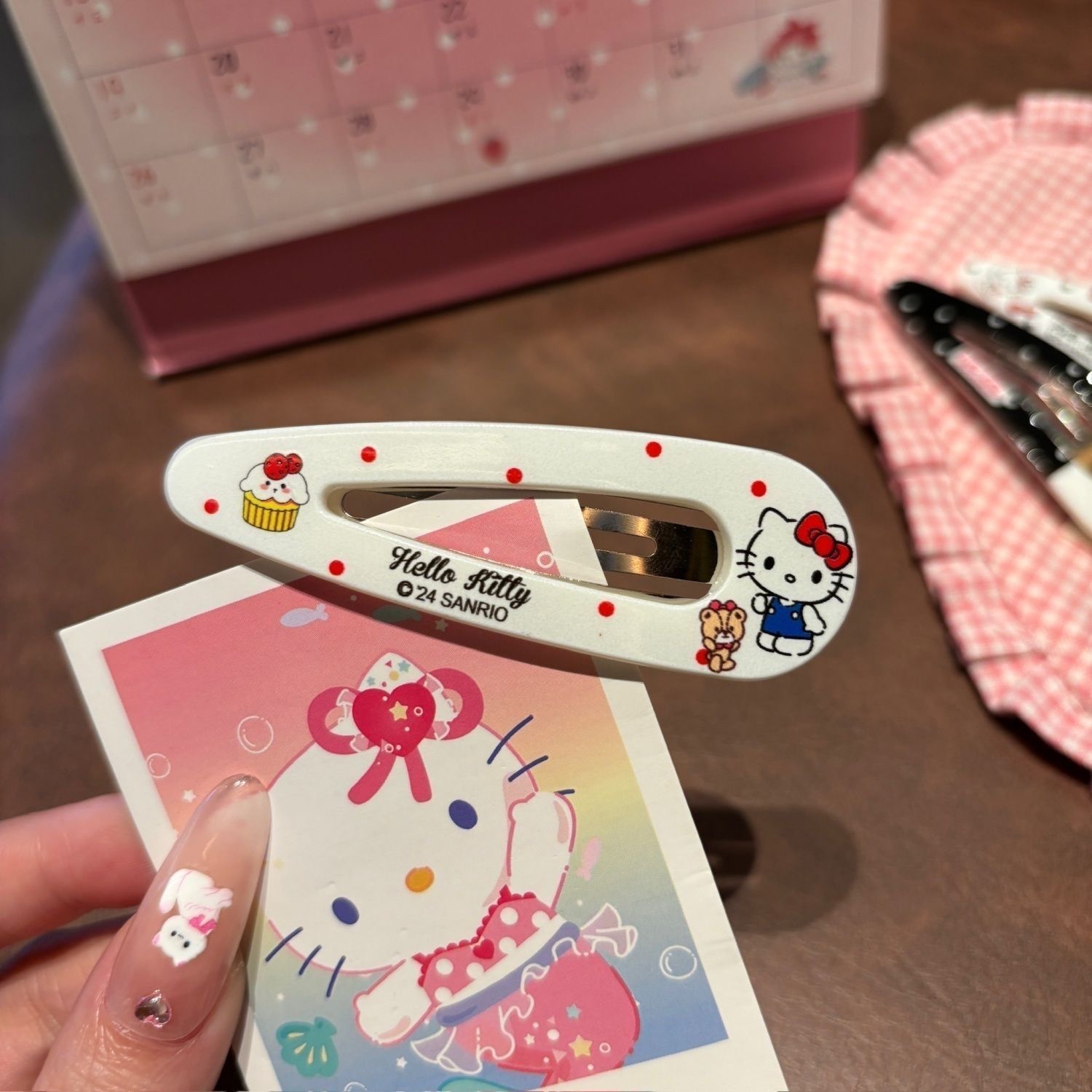 factory direct supply girl heart polka dot plaid barrettes cartoon children barrettes bb clip sweet fresh all-match bang clip Specification drawing