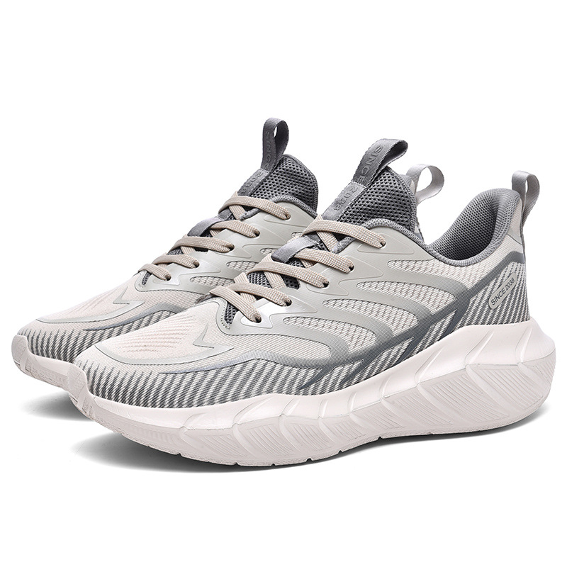 cross-border new arrival platform racing sneakers high elastic running shoes for middle school students men and women couple breathable flyknit mesh shoes Specification drawing