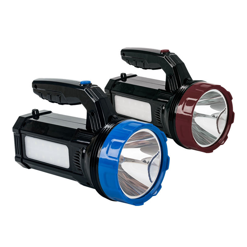 portable searchlight black led power torch rechargeable explosion-proof searchlight adventure patrol miner's lamp fire protection details Picture