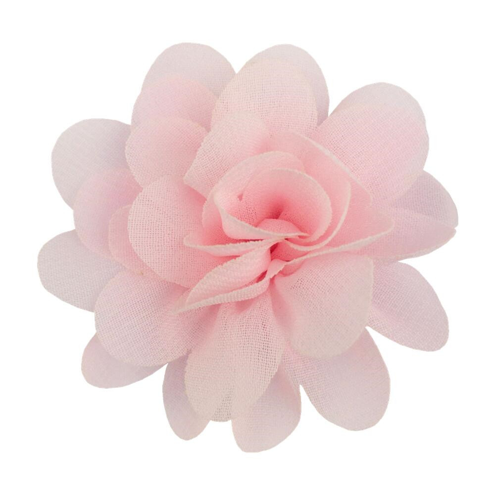 cross-border 5cm children's chiffon flower barrettes girl princess half cloth wrapper double fork hairpin cute baby side clip headdress full figure