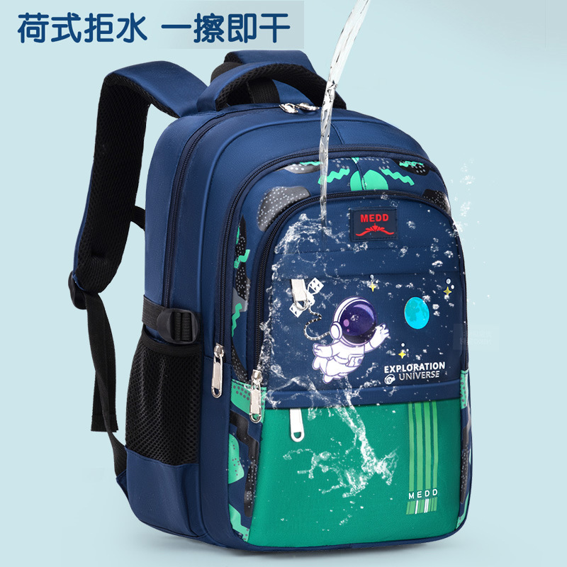 new primary school student schoolbag burden-reducing spine protection large capacity lightweight 1-3-6 grade waterproof children backpack details Picture