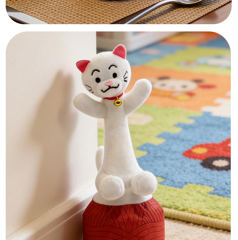 New product: Funny rotating lever, learning to speak, recording of little raccoon Schnauzer, white cat animal plush electric toy pic 4