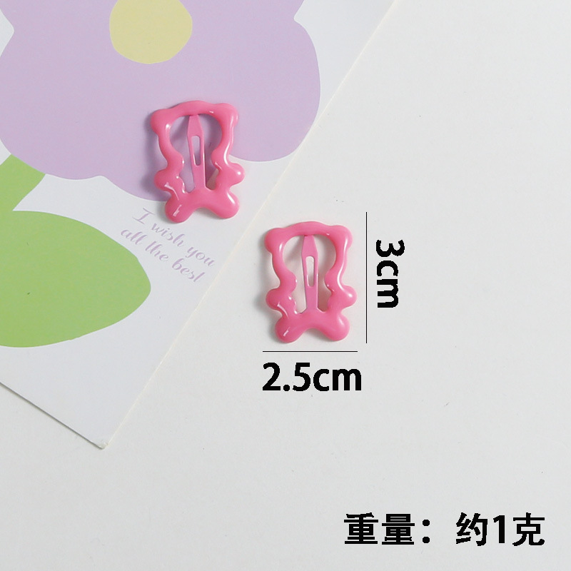 new dopamine children barrettes cute girl color bb clip korean style candy color cropped hair clip barrettes small clip headwear Item Picture