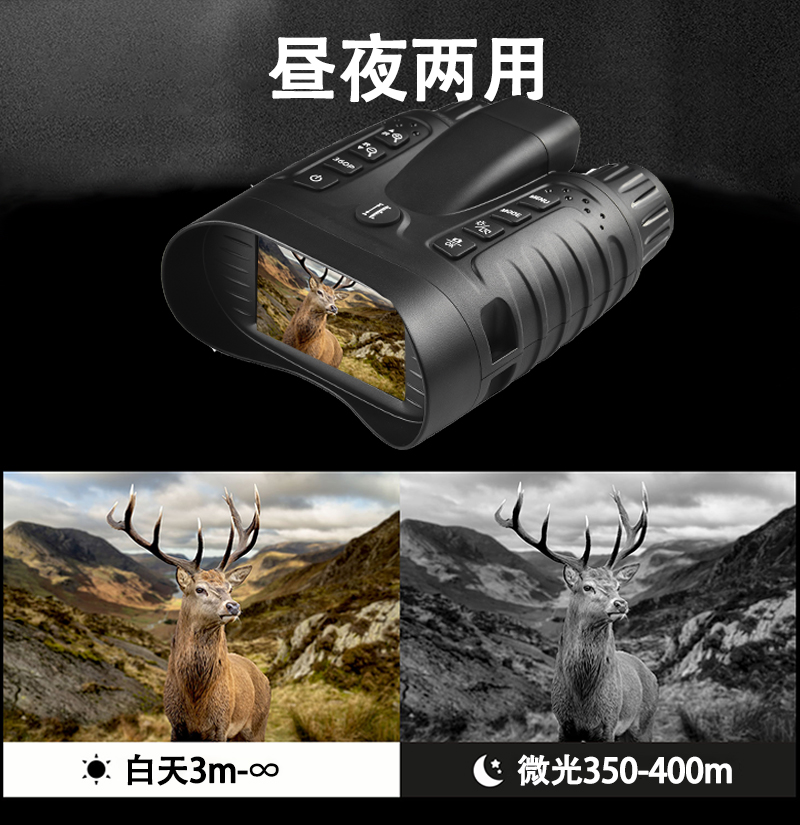  自由虎2185plus红外4K高清双目头盔夜视仪微光全彩拍照录像数码望远镜详情2