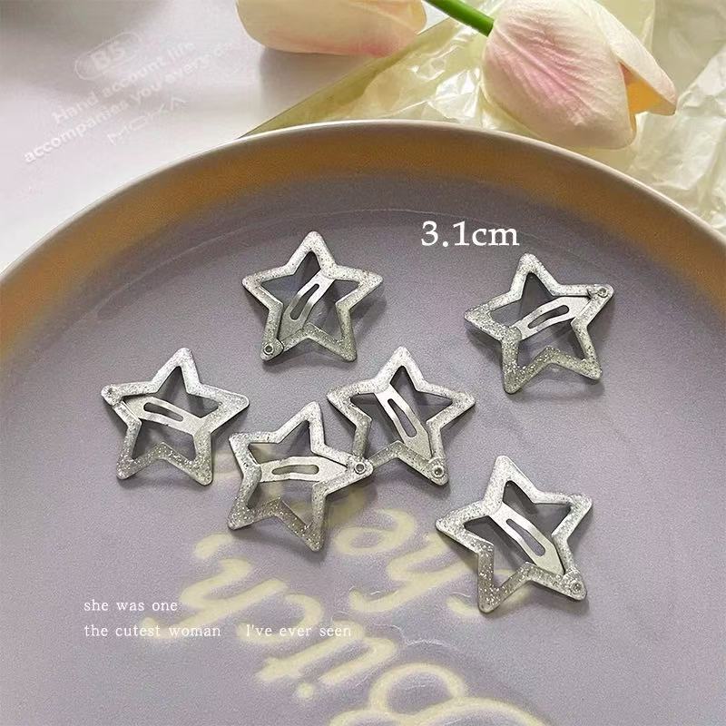 Dopamine ~ Cute children's BB clips, colorful five-pointed star hair clips, broken hair clips, women's bangs clips, head accessories detail image 2