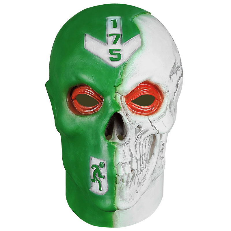 厂家现货跨境热销品万圣节面具恐怖面具乳胶面具骷髅面具左右脸不对称面具金龙面具头套鬼屋派对僵尸道具外贸热销