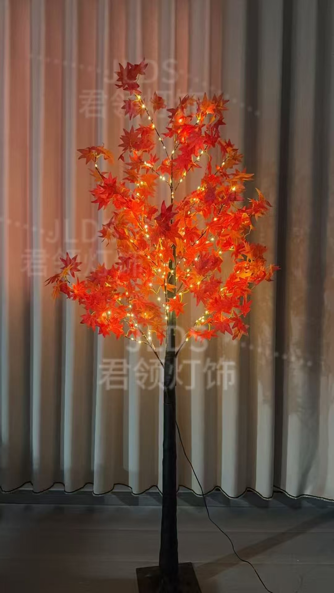 装饰树灯 1.8米 红枫叶彩灯工艺品
