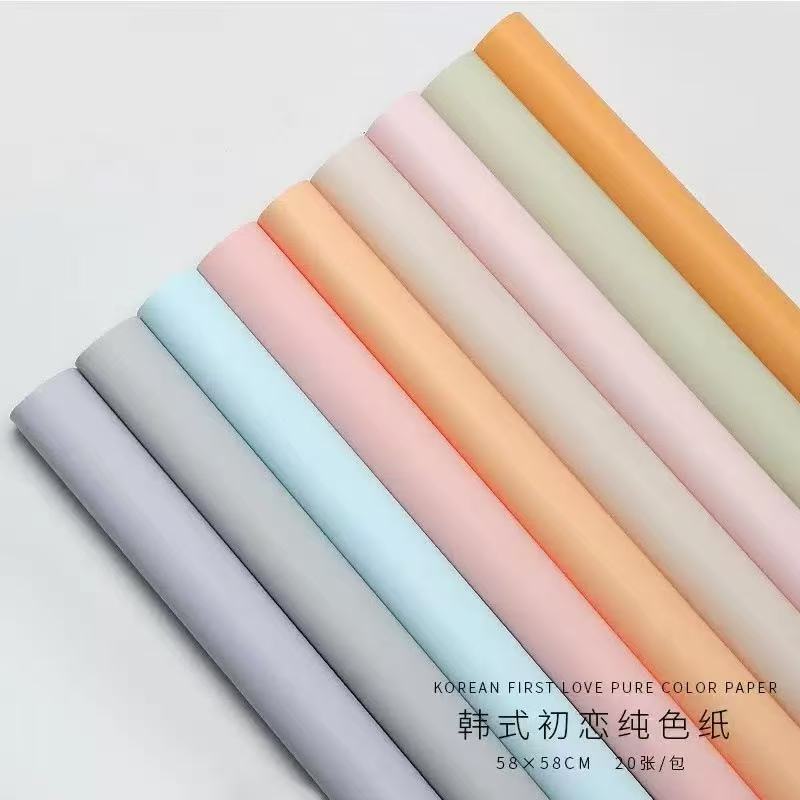 花趣花束包装纸欧雅纸纯色防水花束礼品包装花店花艺用品