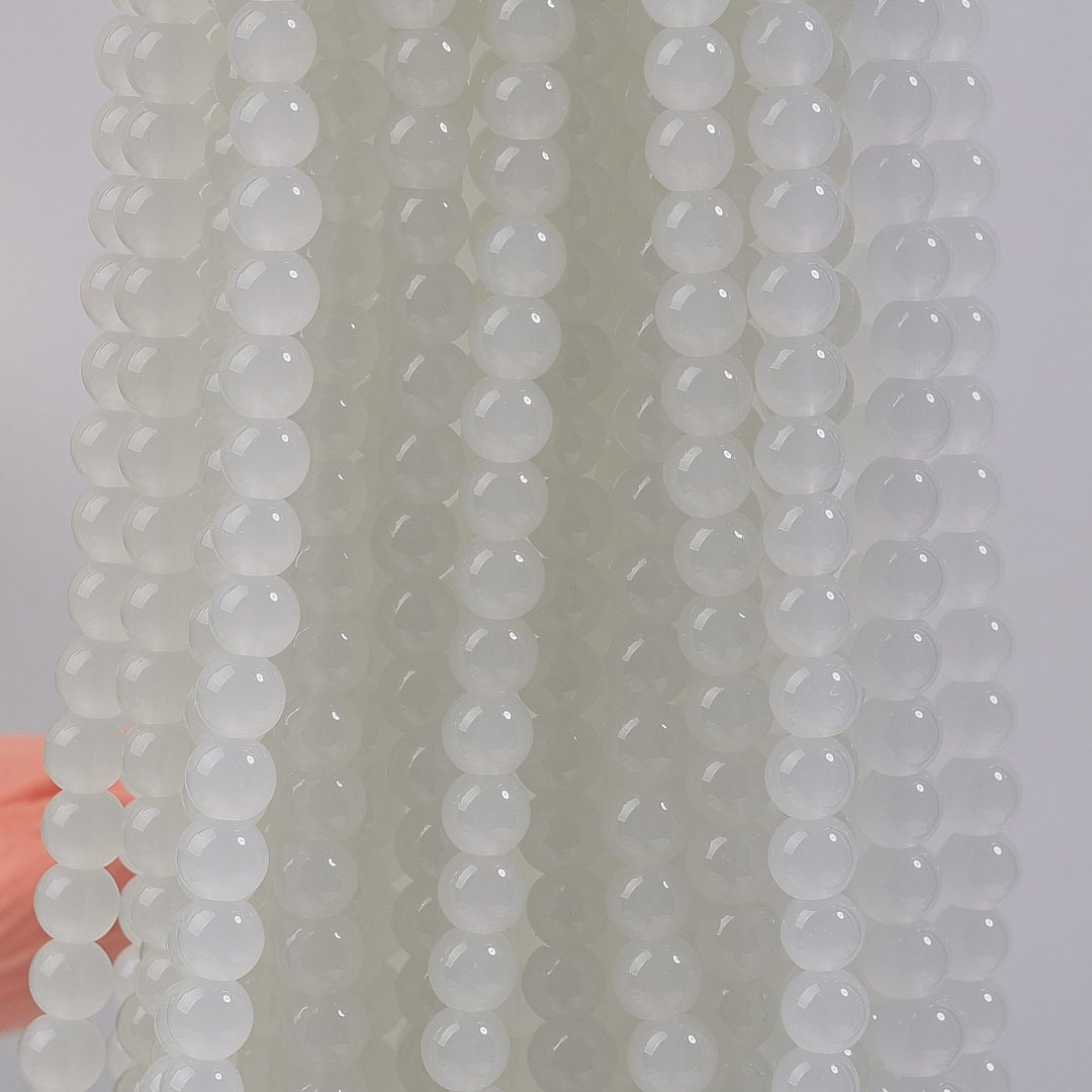 8mm beads, loose beads, burst glass beads, floral glass round beads, handcrafted diy jewelry accessories