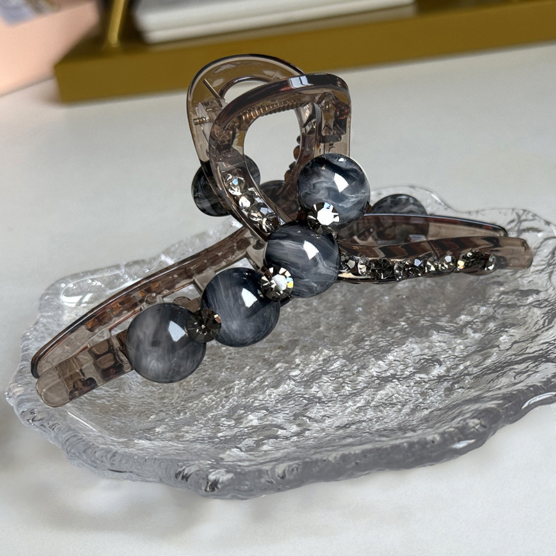 korean updo star grip does not hurt hair volume more pearl rhinestone barrettes simple  style hair accessories for women Specification drawing