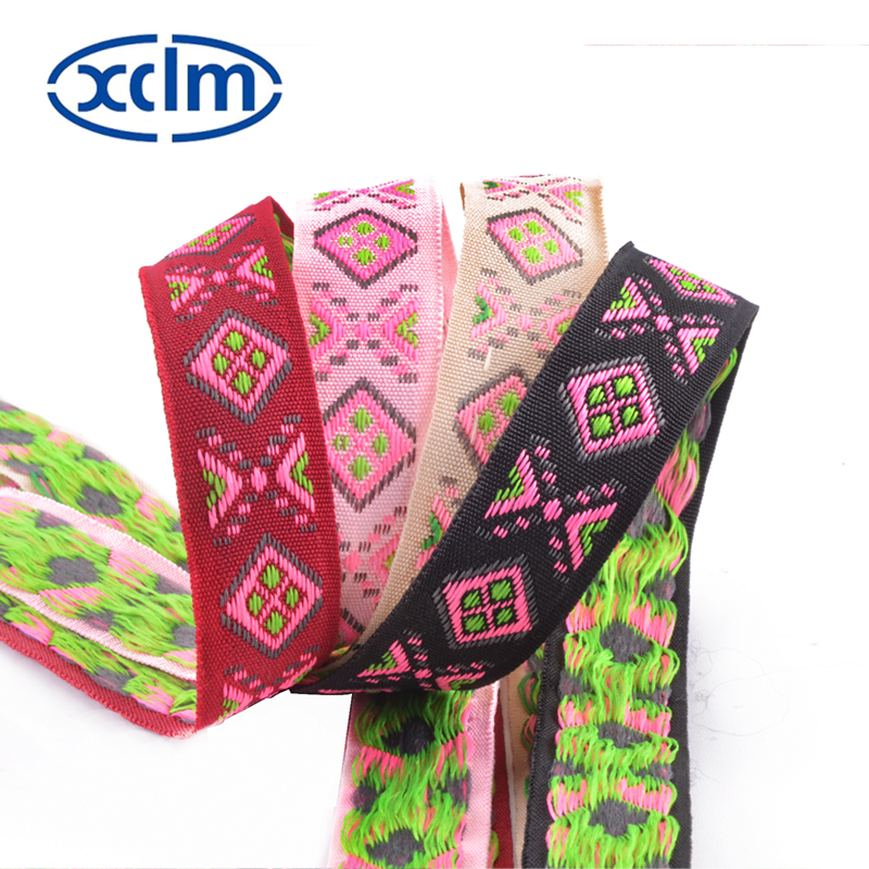 2.2cm Handmade lace decorative accessories for ethnic minority jacquard clothes, Miao diy embroidered ribbons Specification image