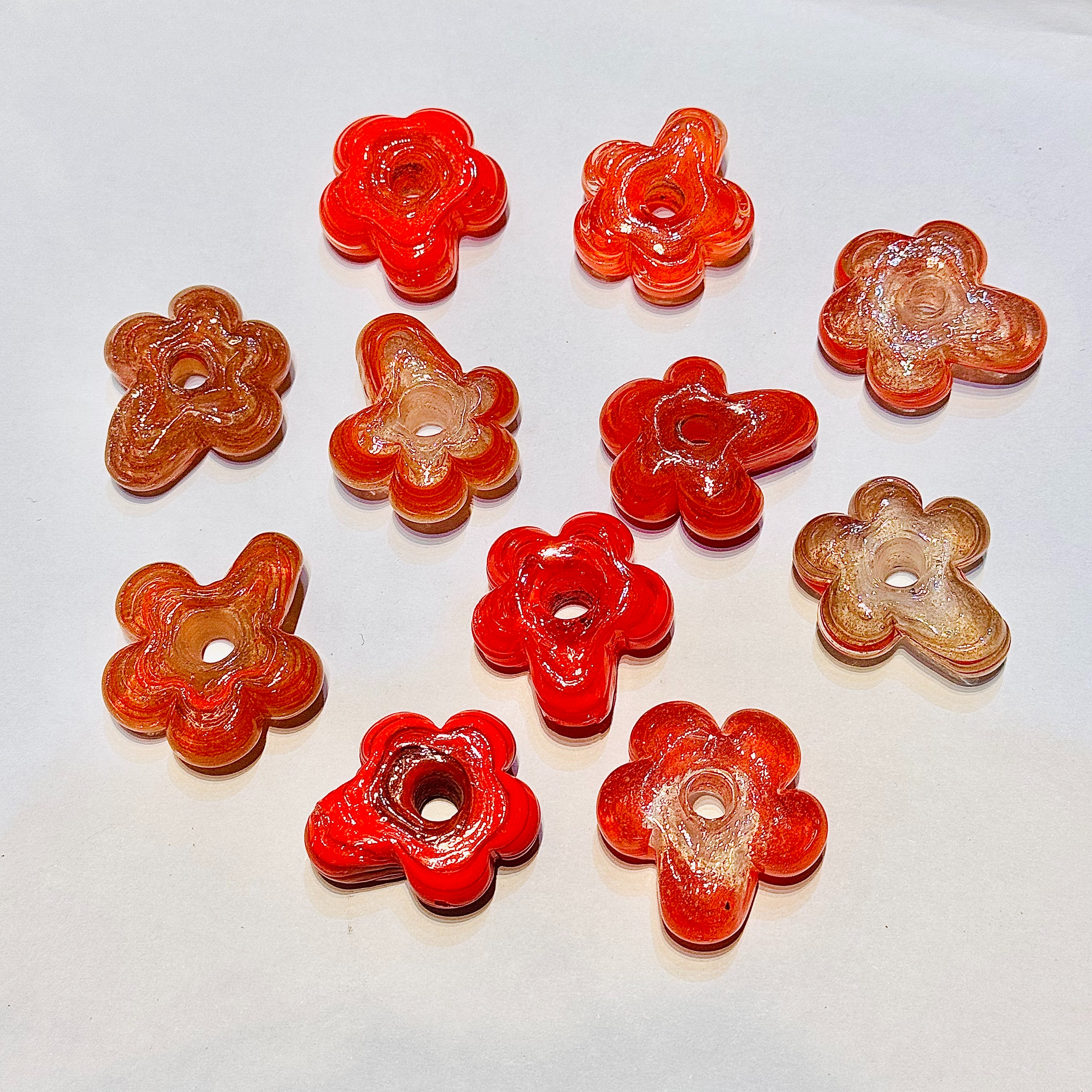 Nepalese imported retro flower-shaped glass bead DIY bracelet earrings accessory '5 Specification image