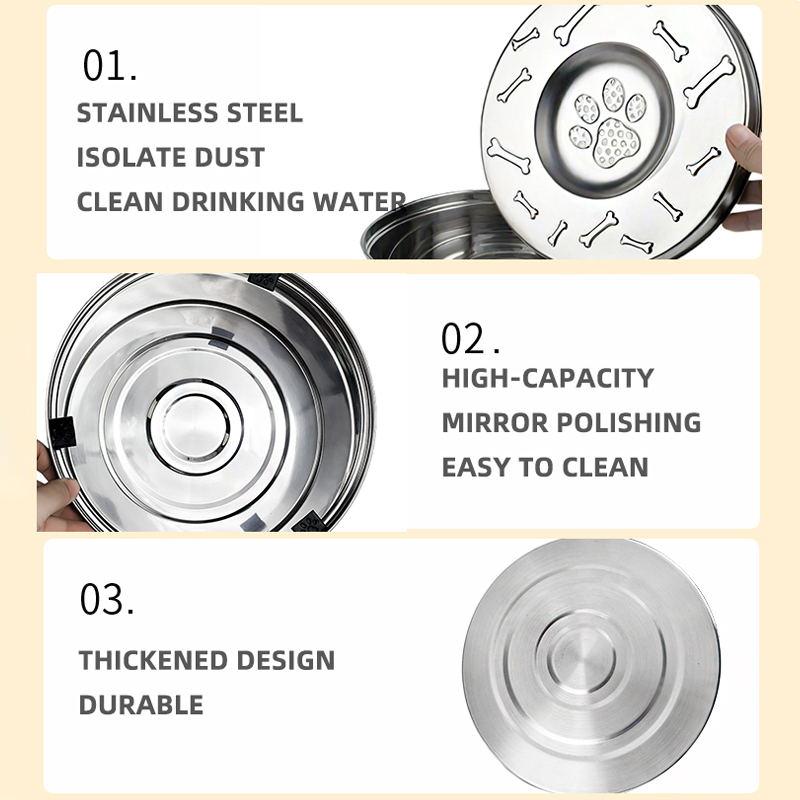 وأوعية مياه للكلاب ذات سعة كبيرة، وليس ذقنها الأسود Specification image