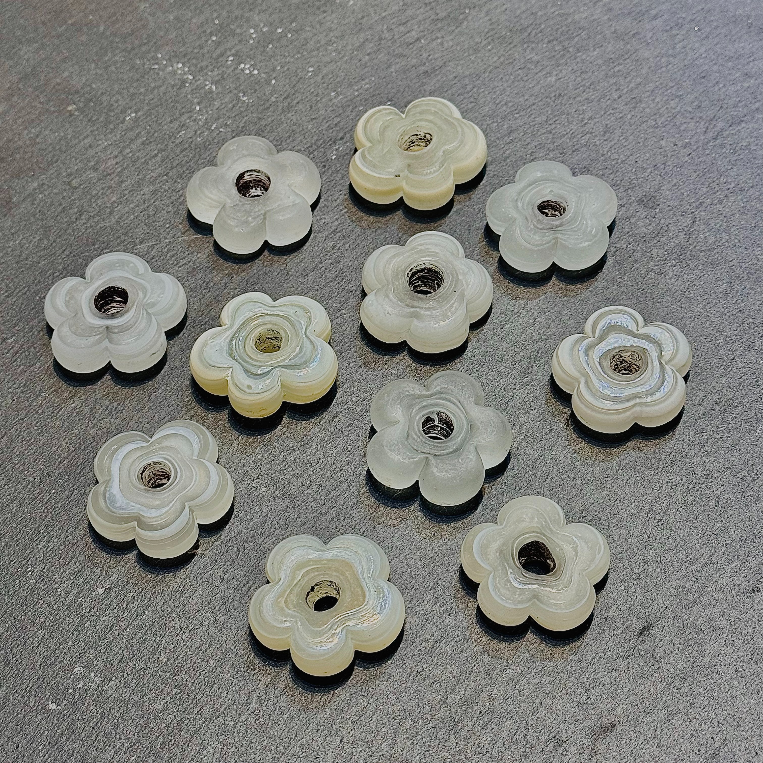 尼泊尔进口复古花朵形状琉璃珠DIY手链耳环配饰配件‘3