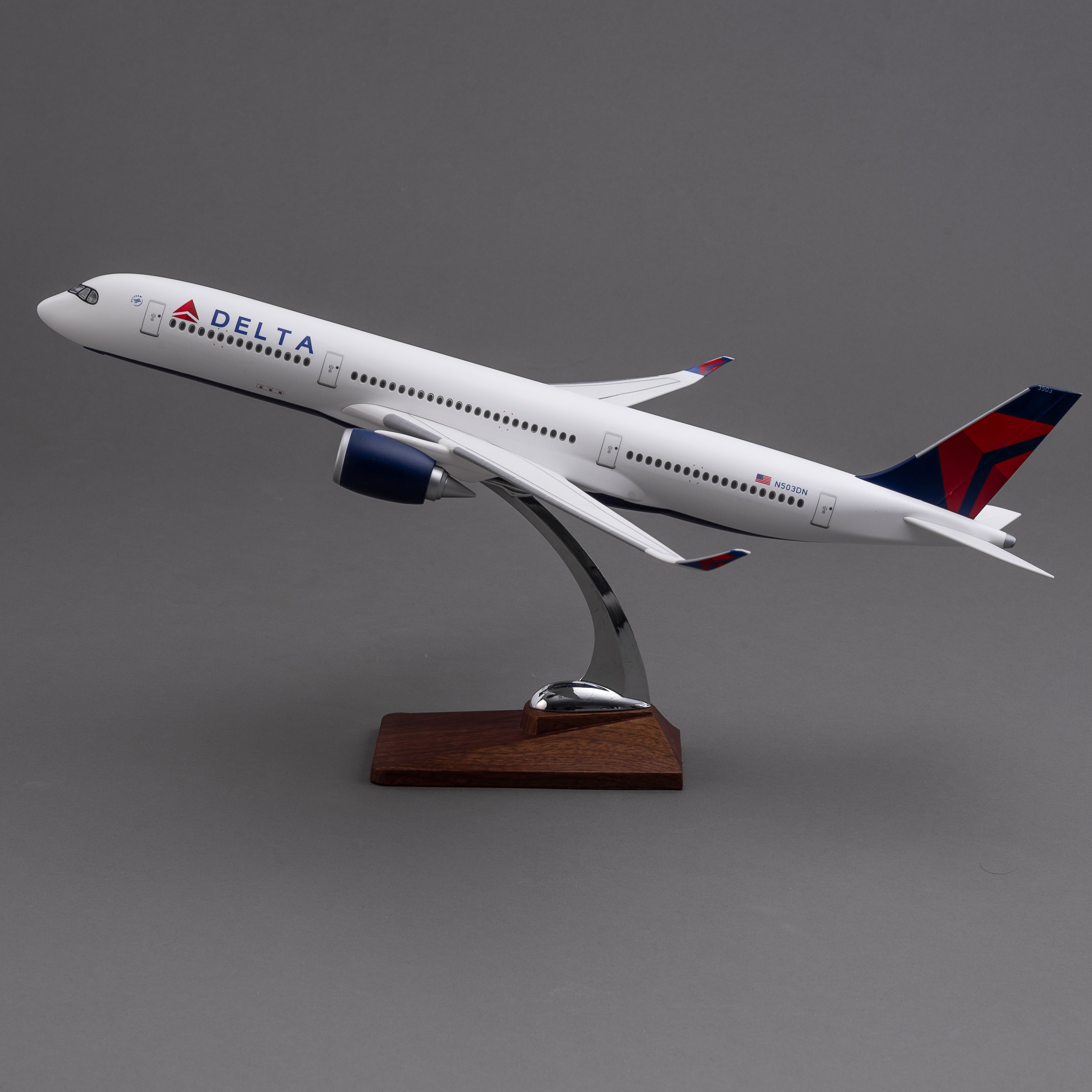 飞机模型（美国达美航空A350飞机模型）仿真飞机模型 ABS合成工程树脂飞机模型  航空 模型 合金模型