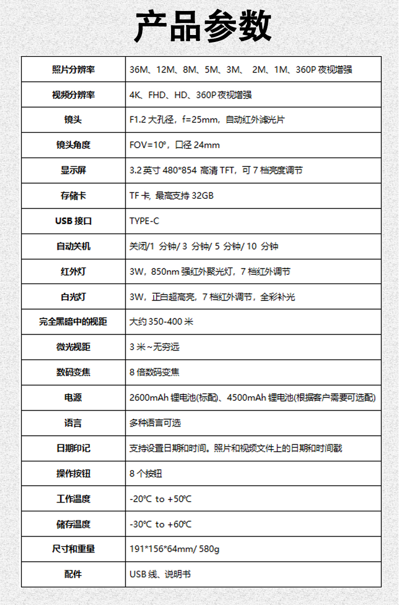  自由虎2185plus红外4K高清双目头盔夜视仪微光全彩拍照录像数码望远镜详情7