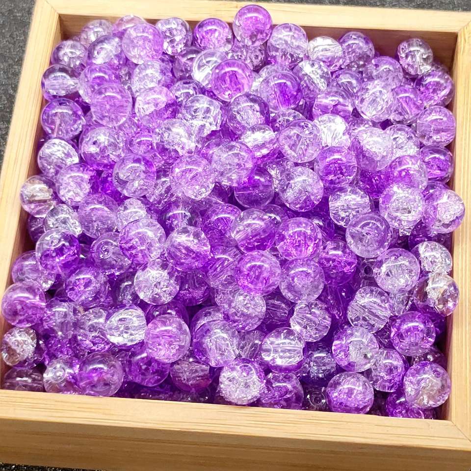 8mm beads, loose beads, flower-patterned glass beads, glass round beads, handcrafted diy jewelry accessories