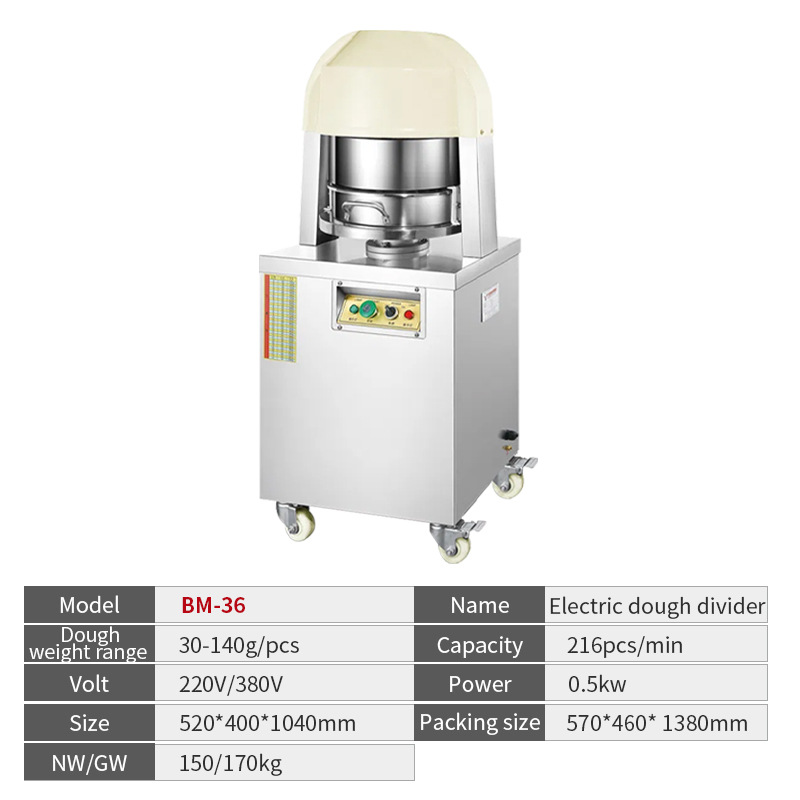 Commercial dough electric divider, 36-piece electric dough block divider Doughdividingmachine Application Scenario