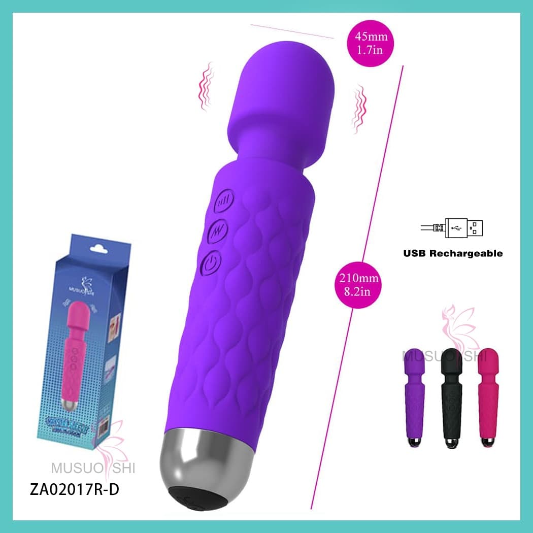 ZA02017R-D  New sex toys Foreign Trade Vibrator Shock Charging AV Massage Stick Shaped Head Quiet Lightweight Female Masturbator full figure