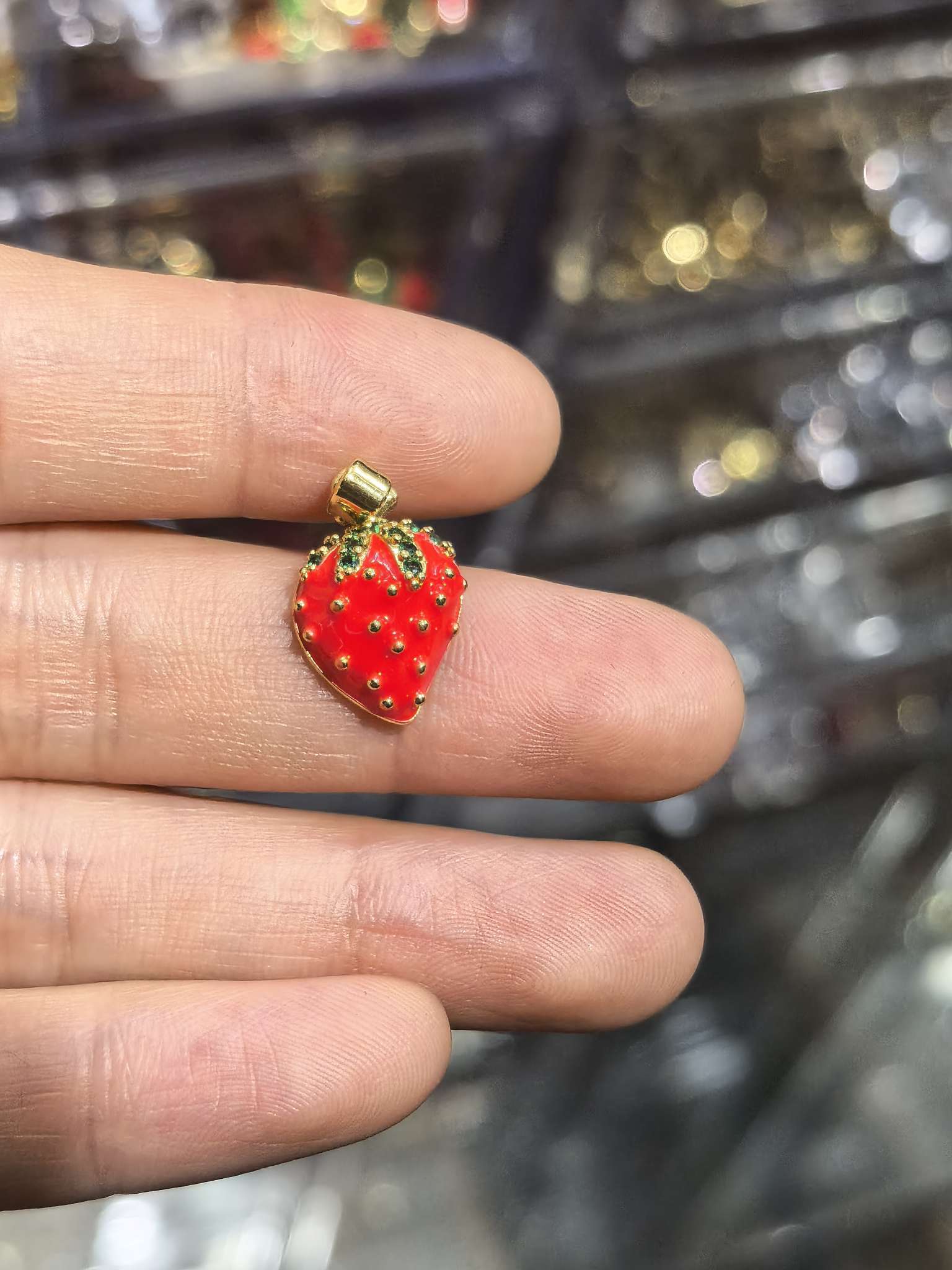 铜镀真金吊坠耳饰详情图5