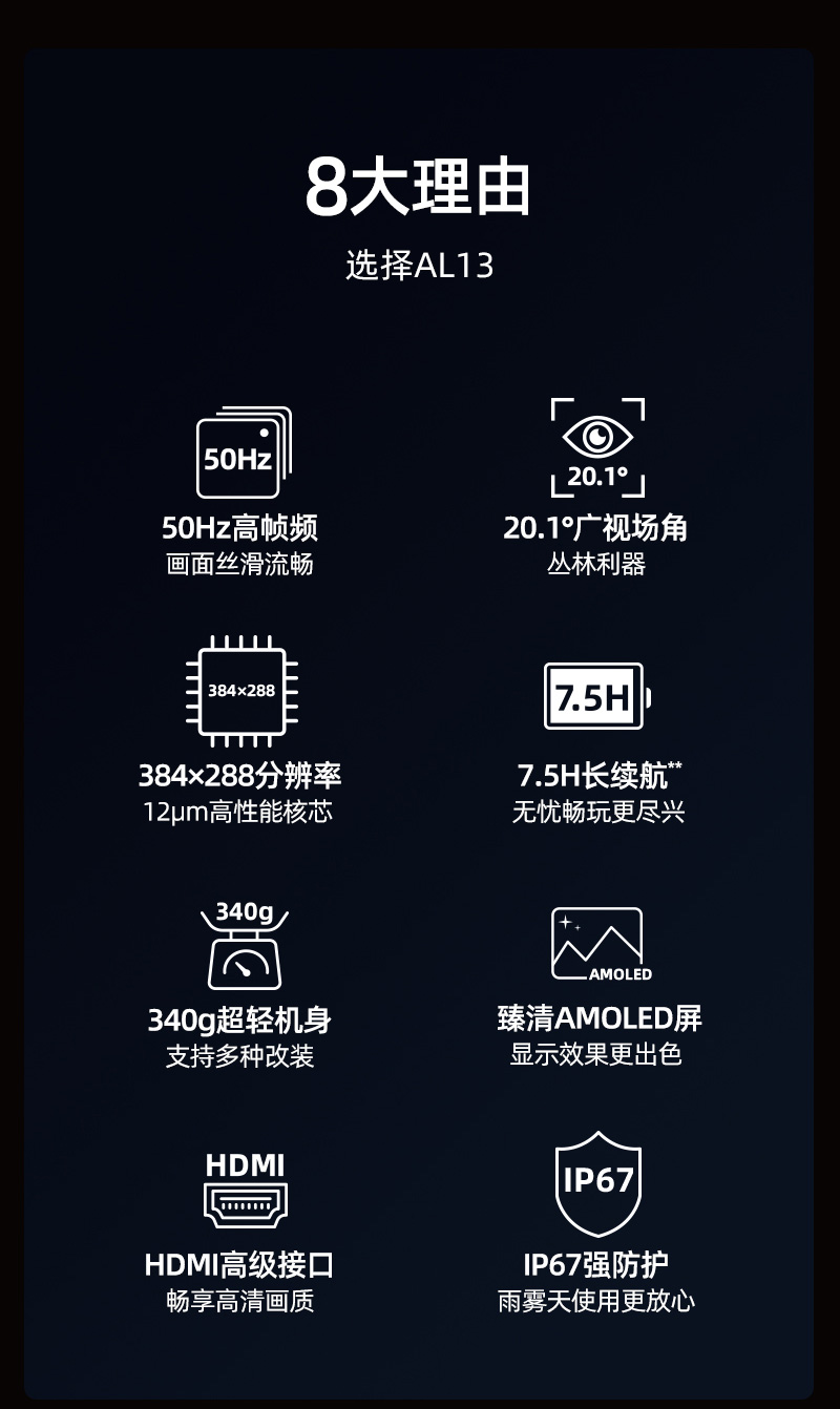 红外热像仪英睿AL19热成像丛林红外热像单筒高清红外热搜夜视仪 pic 2
