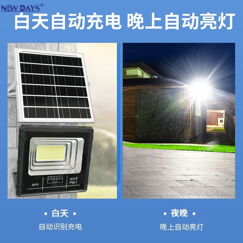 NEWDAYS brand's new cross-border LED starlight model power display solar floodlight, outdoor garden lighting lamp, camping lamp, emergency light, eco-friendly solar street lamp, IP66 waterproof details Picture