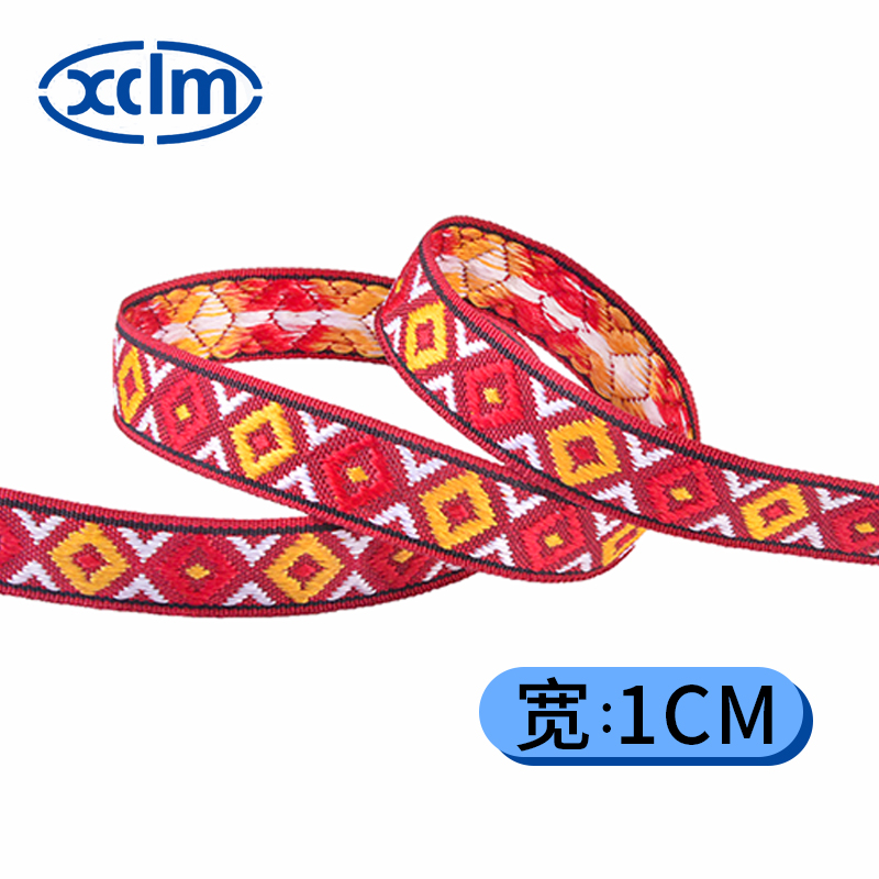 1CM wide jacquard ethnic woven tape, jacquard lace, ancient costume doll clothes, cuff edge-trimmed woven tape, DIY lace pic 9