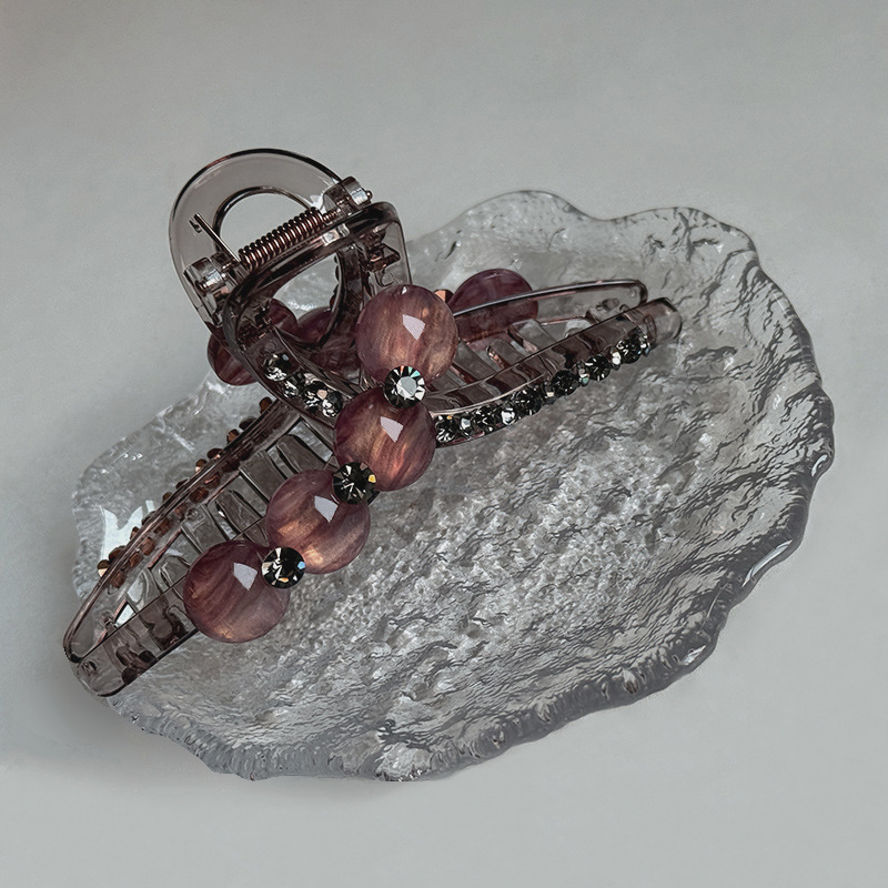 korean updo star grip does not hurt hair volume more pearl rhinestone barrettes simple  style hair accessories for women Application Scenario